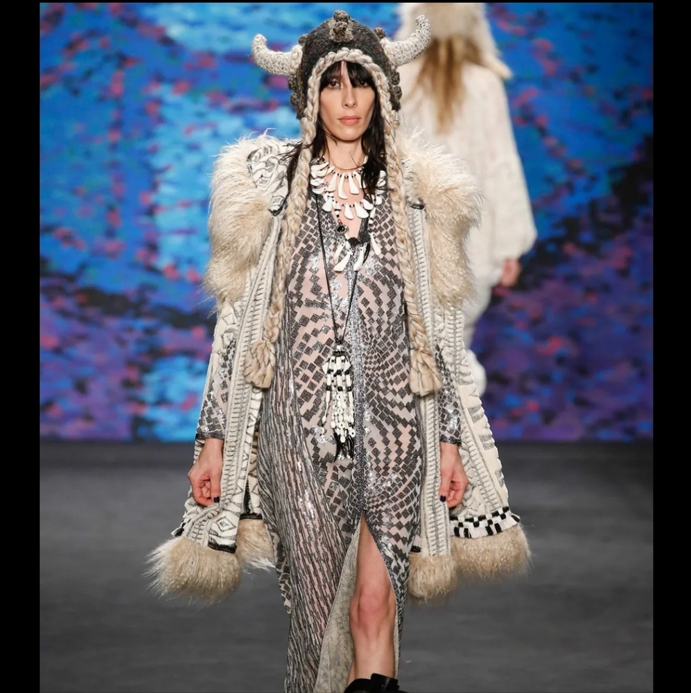 *Rare* Anna Sui Fall 2015 Runway Penny Lane Afghan Style Coat - Picture 2 of 7